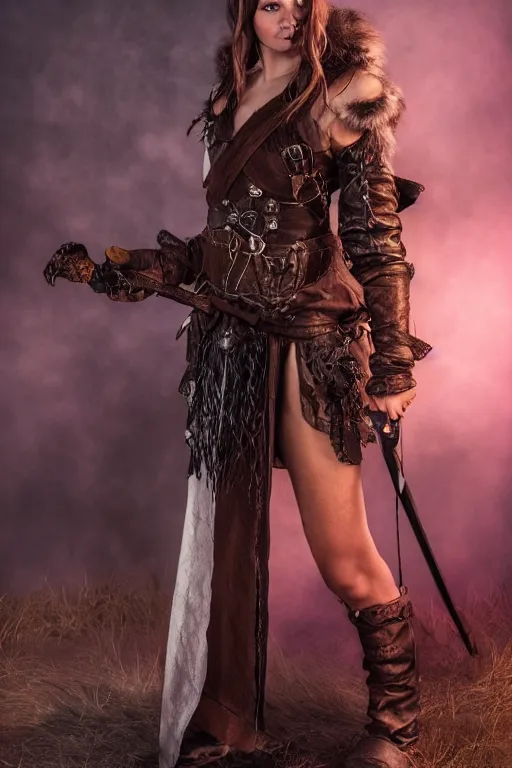 Image similar to a female DND shifter, high resolution film still, 8k, HDR colors, cosplay, studio lighting