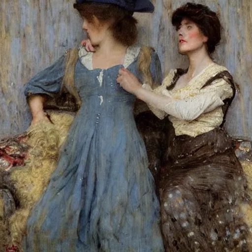 Prompt: what could have been by alfred stevens