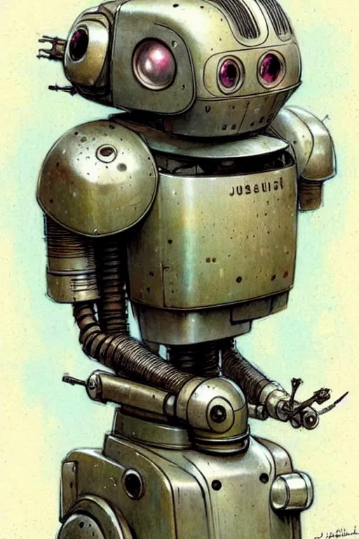 Image similar to (((((1950s robot . muted colors.))))) by Jean-Baptiste Monge !!!!!!!!!!!!!!!!!!!!!!!!!!!