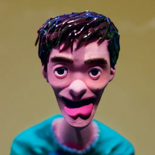 Image similar to jacob collier wet claymation