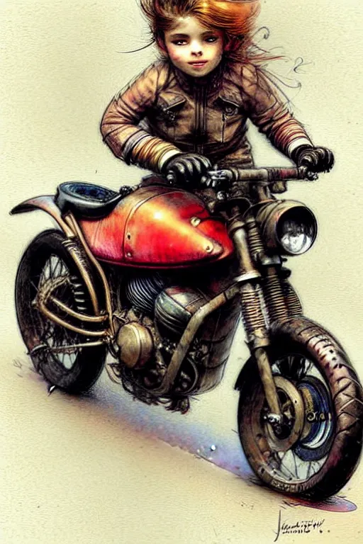 Prompt: (((((2000s colorful motorbike . muted colors.))))) by Jean-Baptiste Monge !!!!!!!!!!!!!!!!!!!!!!!!!!!