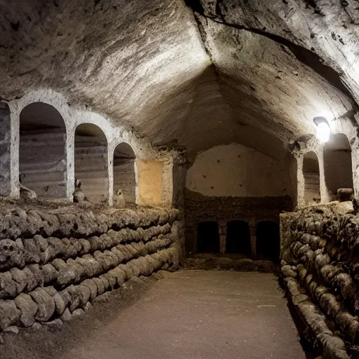 Prompt: odesa catacombs