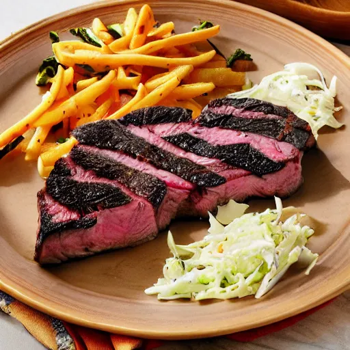 Image similar to coleslaw porterhouse steak