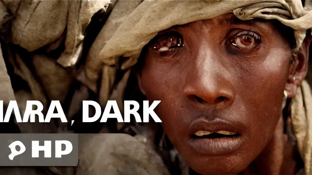 Prompt: 1984 Ethiopian civil war and Red Terror, moody, dark, movie scene, hd, 4k, wide shot