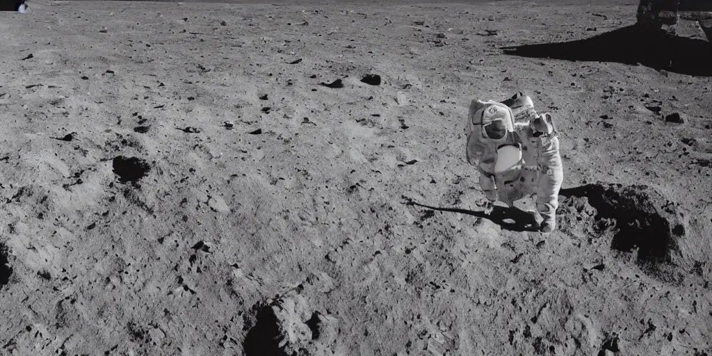 Image similar to A space engineer on the moon