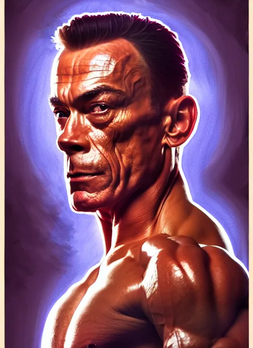 Prompt: symmetry!! portrait of jean claude van damme, cottagecore!! fitness body, glowing lights!! intricate, elegant, highly detailed, digital painting, artstation, concept art, smooth, sharp focus, illustration, art by artgerm and greg rutkowski and alphonse mucha