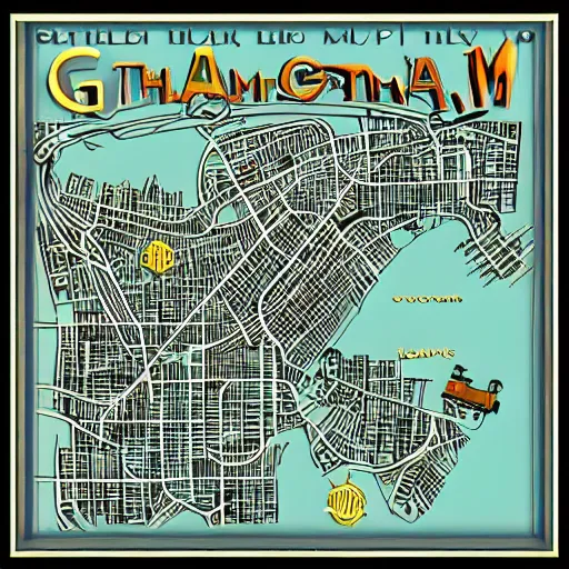 Image similar to gotham city map