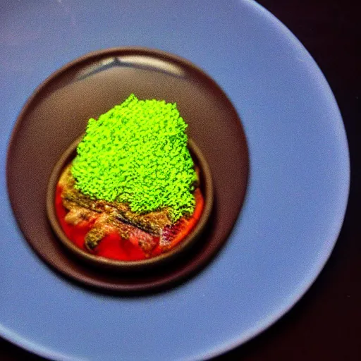 Image similar to miniature volcano on dinner plate