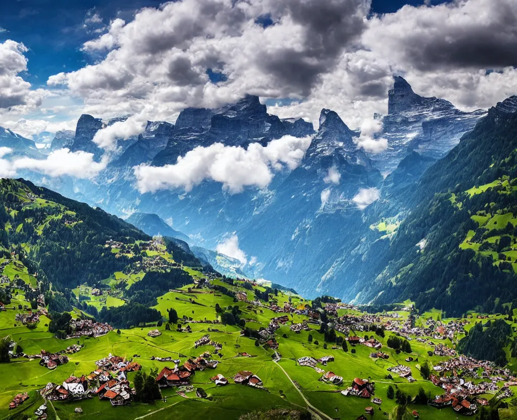 Image similar to Amazing Switzerland Landscape that are out of this world 8k