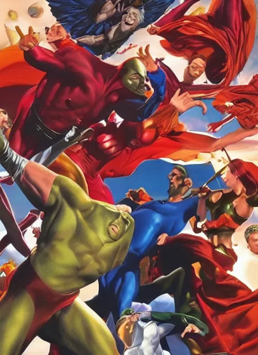 Image similar to art by alex ross