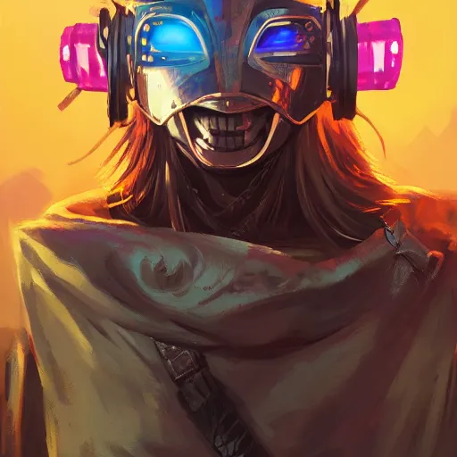 Image similar to cyberpunk viking helmet mask warrior goddess robot ninja fantasy, art gta 5 cover, official fanart behance hd artstation by jesper ejsing, by rhads, makoto shinkai and lois van baarle, ilya kuvshinov, ossdraws