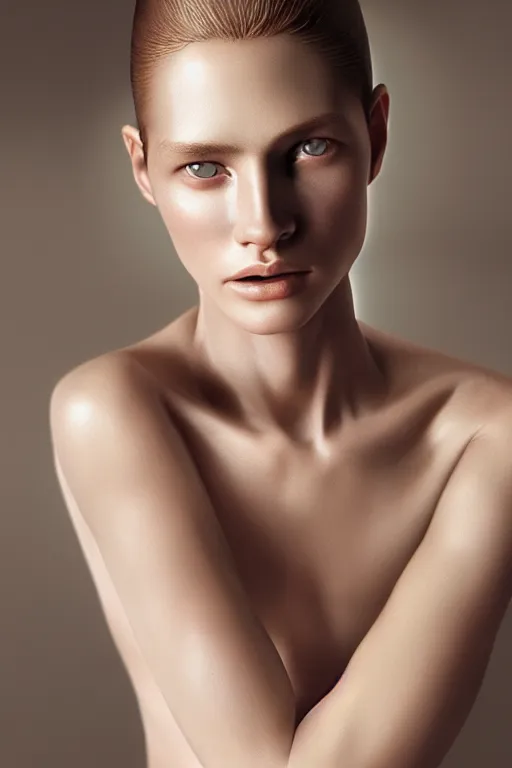 Image similar to female supermodel with translucent skin, beautiful detailed intricate insanely detailed octane render, 8K artistic photography, photorealistic, chiaroscuro, by annie leibovitz, Caravaggio