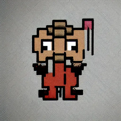 Image similar to isaac from binding of isaac, pixel art