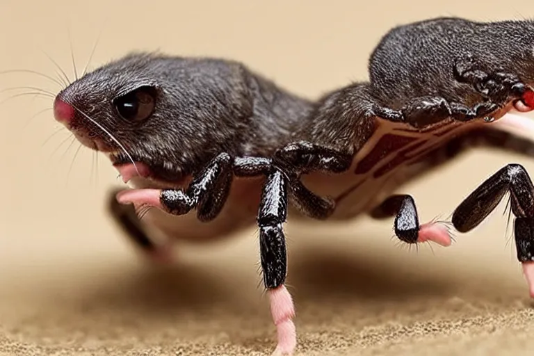 Image similar to a hybrid between a mouse and a scorpion, trending photo, genetic breakthrough