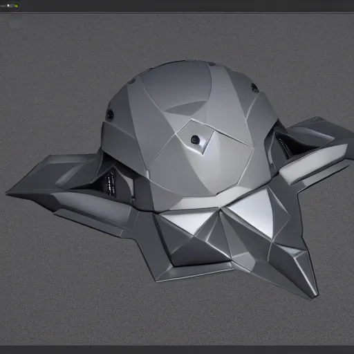 Image similar to hard surface, kitbashing component, based on realistic low poly convex shape, symmetric, unreal engine