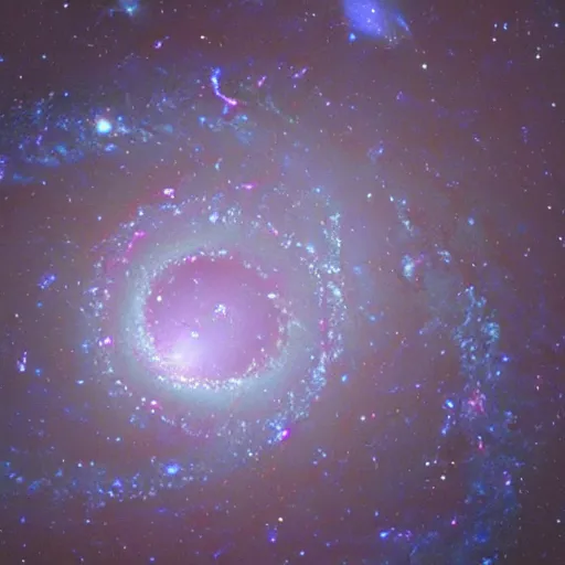 Prompt: a blue and purple spiral galaxy from a distance 9 : 1 2