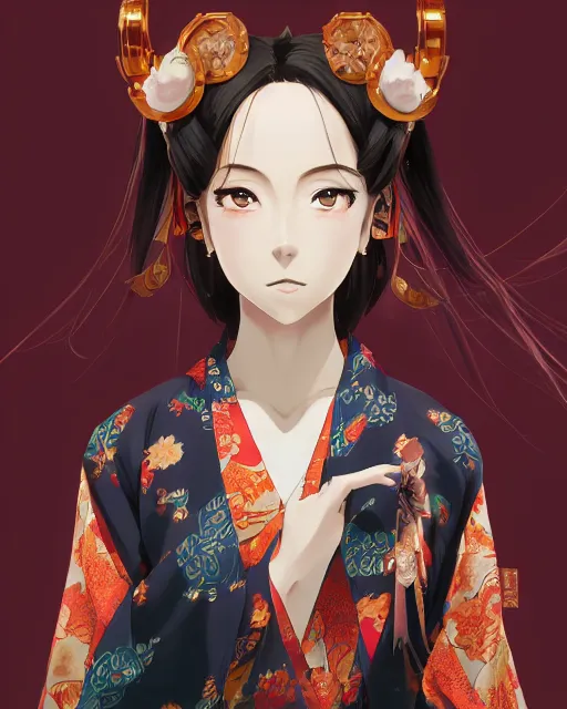 Prompt: An anime portrait of Ssunbiki as a beautiful woman wearing a kimono from Skyrim, slight smile, by Stanley Artgerm Lau, WLOP, Rossdraws, James Jean, Andrei Riabovitchev, Marc Simonetti, and Sakimichan, trending on artstation