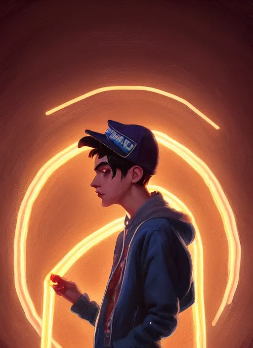 Image similar to portrait of teenage jughead jones, devouring hamburgers, intricate, elegant, glowing lights, highly detailed, digital painting, artstation, concept art, smooth, sharp focus, illustration, art by wlop, mars ravelo and greg rutkowski