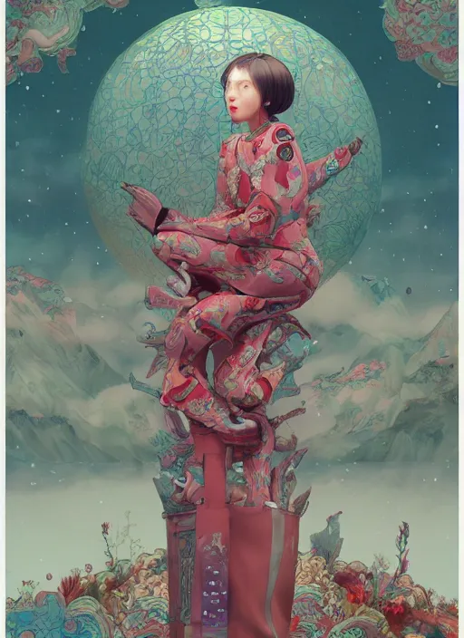 Image similar to Chinese :: by Martine Johanna and Simon Stålenhag and Chie Yoshii and Casey Weldon and wlop :: ornate, dynamic, particulate, rich colors, intricate, elegant, highly detailed, centered, artstation, smooth, sharp focus, octane render, 3d