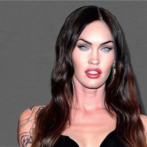 Prompt: megan fox, mouth open with tonsillitis, realistic, photorealistic, otorhinology, photo