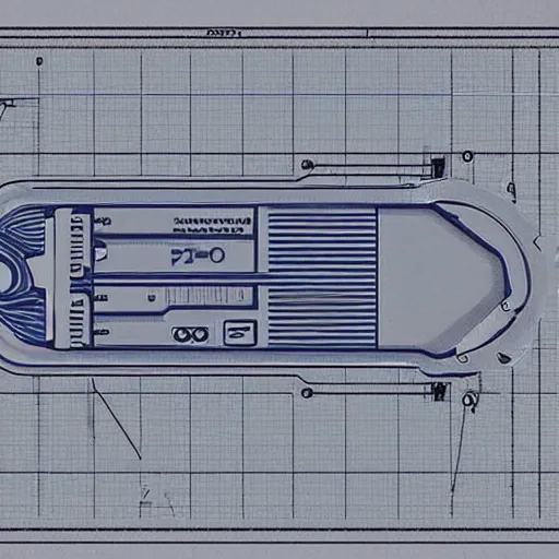 Image similar to blueprint for a perpetuum mobile device, hyper realistic