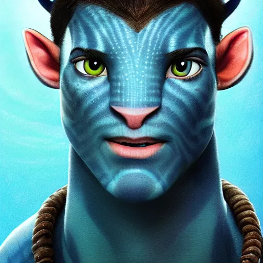 Prompt: portrait of jake from the movie avatar by james cameron