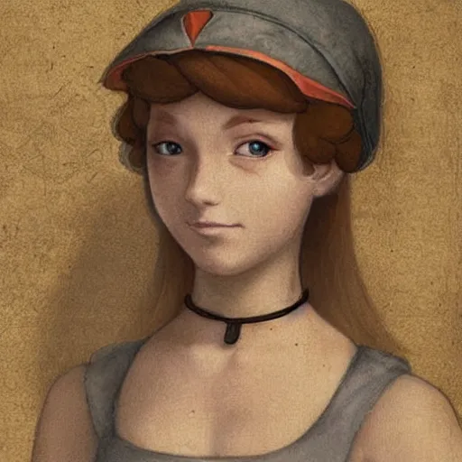 Image similar to misty from pokemon, portrait, by leonardo da vinci