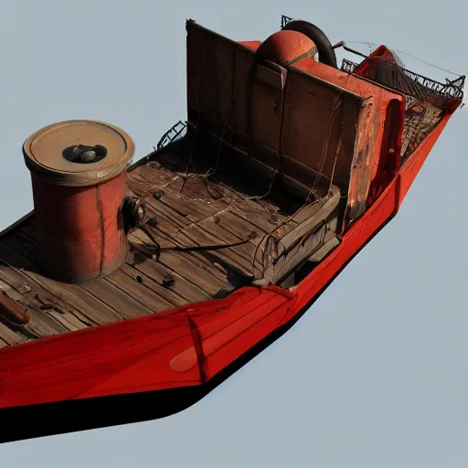 Prompt: rip tug ghost, 3d model, octane, realistic shadows