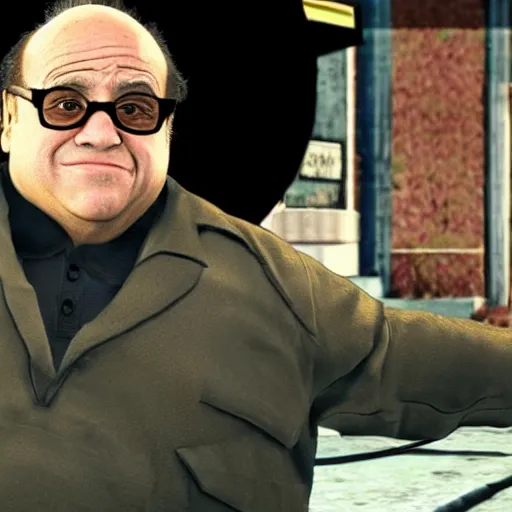 Image similar to Danny DeVito in a GTA loading screen