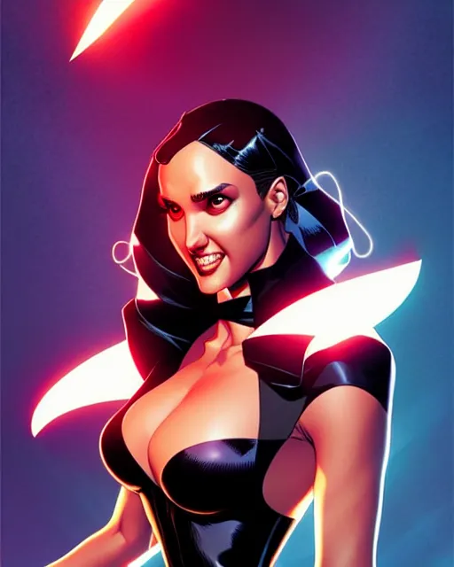 Image similar to artgerm, kilian eng comic book cover art, jessica alba as zatanna