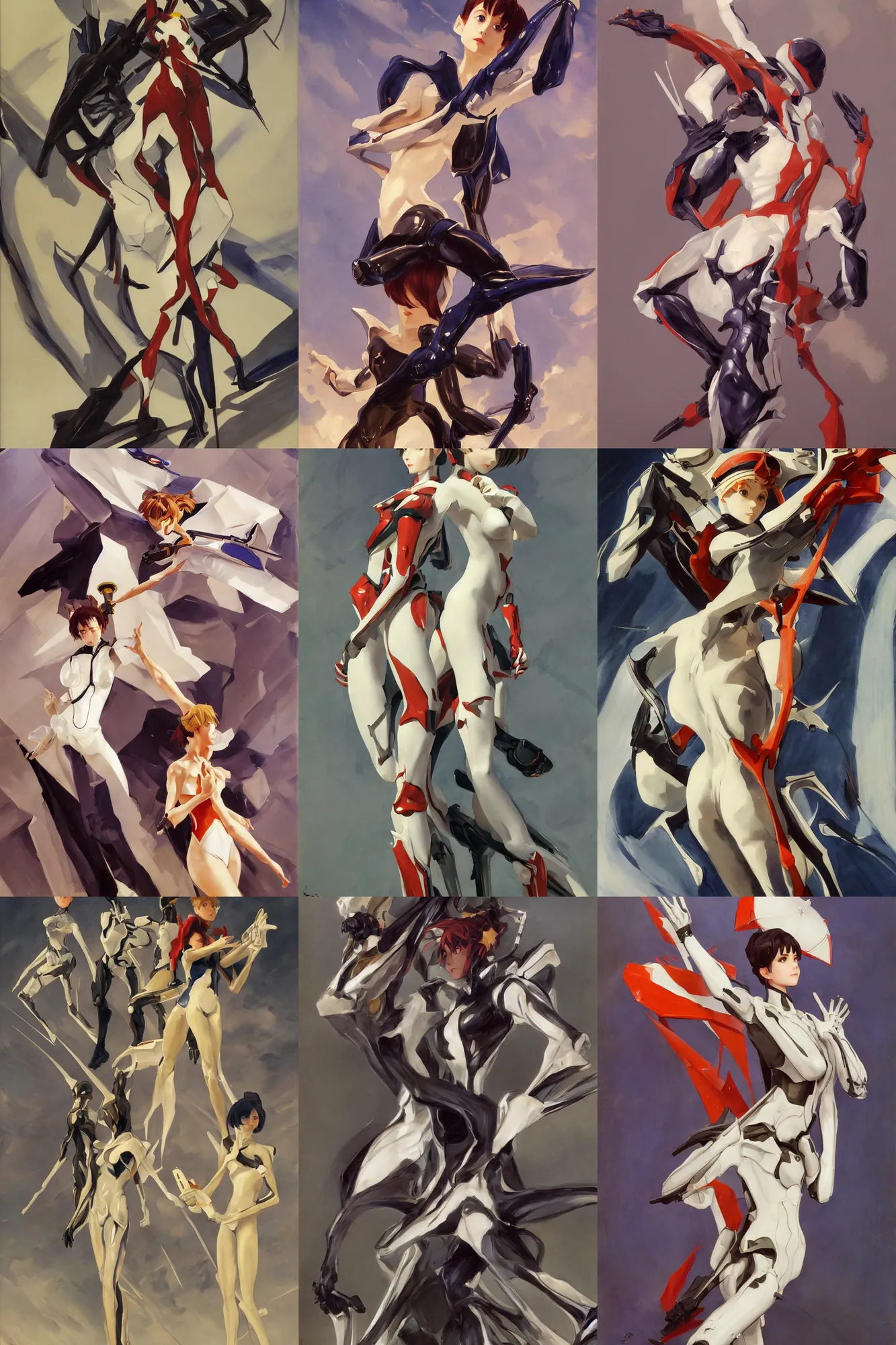 Prompt: painting by sargent and leyendecker and greg hildebrandt savrasov levitan warframe evangelion genshin impact anime cartoon minimalist