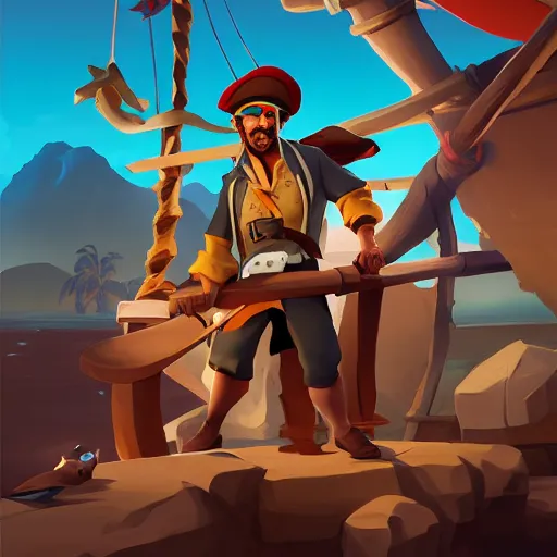 Image similar to painting jack the pirate on sea of thieves game avatar hero smooth face median photoshop filter cutout vector behance hd by jesper ejsing, by rhads, makoto shinkai and lois van baarle, ilya kuvshinov, rossdraws, illustration, art by ilya kuvshinov and gustav klimt