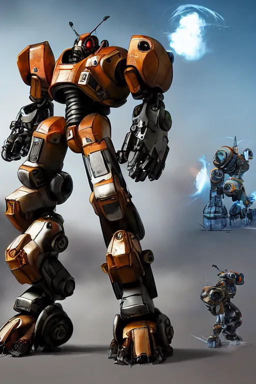 Image similar to mechwarrior 5 : mercenaries mech megaman transformer robot boss tank engine game octane render, 4 k, hd 2 0 2 2 3 d cgi rtx hdr style chrome reflexion glow fanart, global illumination ray tracing hdr fanart arstation by ian pesty by jesper ejsing pixar and disney unreal zbrush central hardmesh