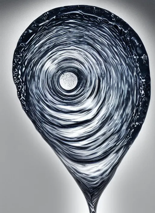 Image similar to portrait of a stunningly beautiful water drop, all styles combined and multiplied to infinity