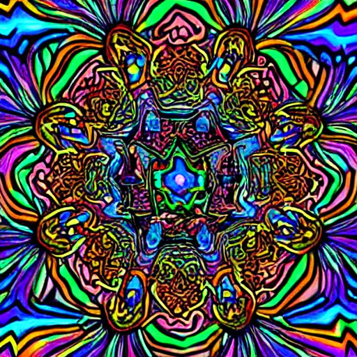 Image similar to a psychedelic doodle of a