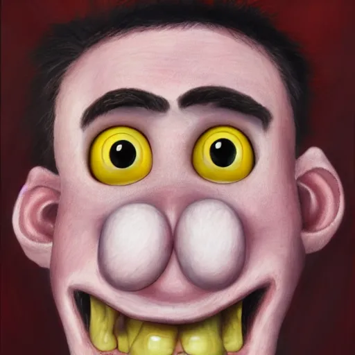 Image similar to mr meaty, hyperrealism self portrait