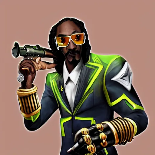 Image similar to snoop dogg overwatch hero concept character