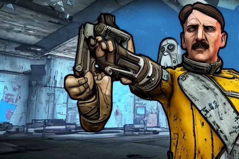 Image similar to Screenshot from Adolf Hitler in Borderlands 3