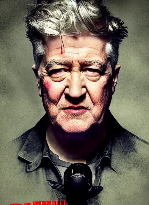 Image similar to a poster of david lynch in the marvel cinematic universe, portrait, official marvel media, poster artwork, highly detailed, 4 k