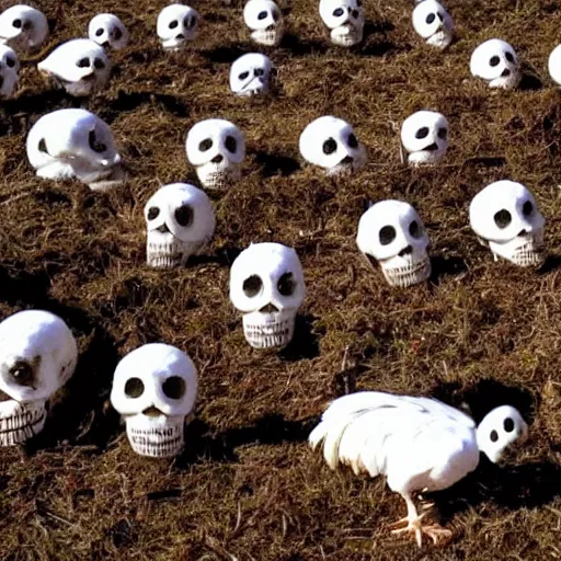 Image similar to skeletons farming chickens