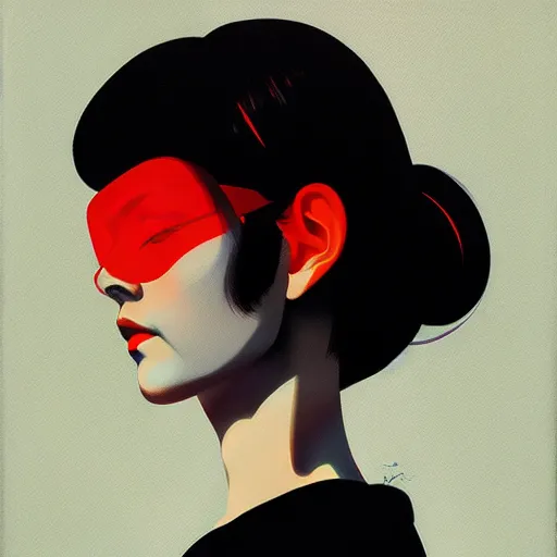 Image similar to portrait by james jean by ilya kuvshinov kintsugi