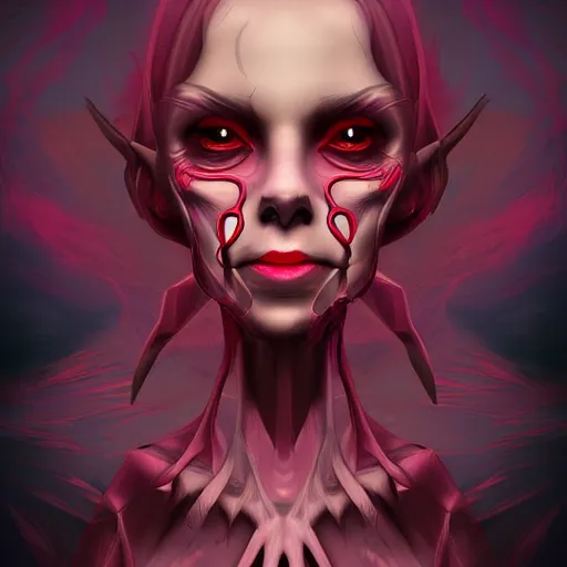 Image similar to Personification of evil, digital art