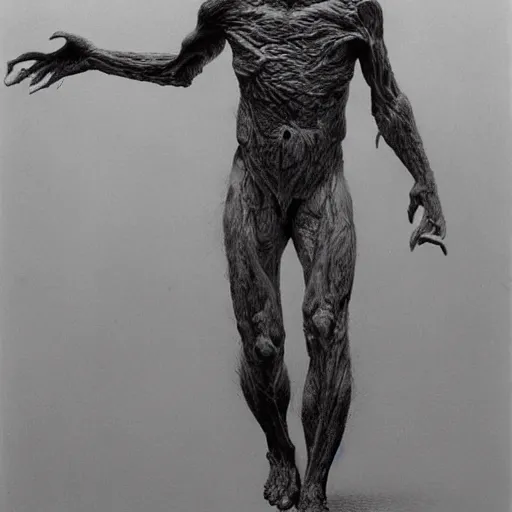Image similar to a flesh monster 4k by zdzisław beksiński