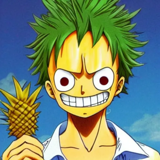 Image similar to luffy as pineapple