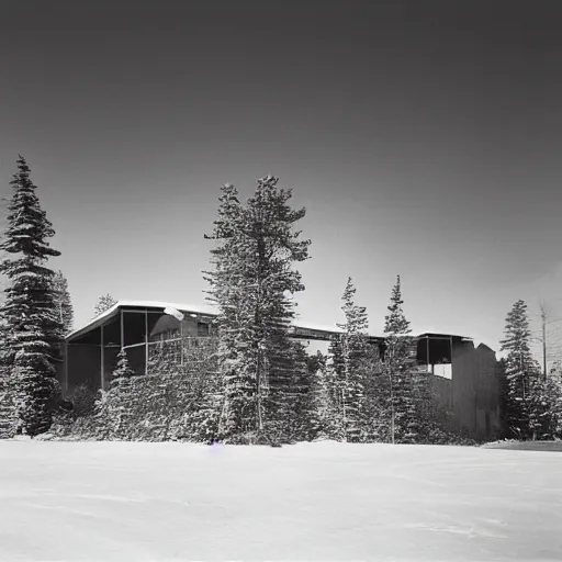 Prompt: a building in a stunning landscape by alvar aalto