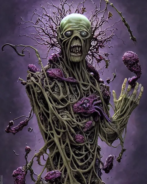 Image similar to the platonic ideal of flowers, rotting, moss, insects, pearl and praying of cletus kasady ultimate carnage thanos dementor doctor manhattan chtulu nazgul davinci, detailed, intricate, hyperrealism, intense, scary, decay, dmt, art by brock hofer and artgerm and greg rutkowski and alphonse mucha