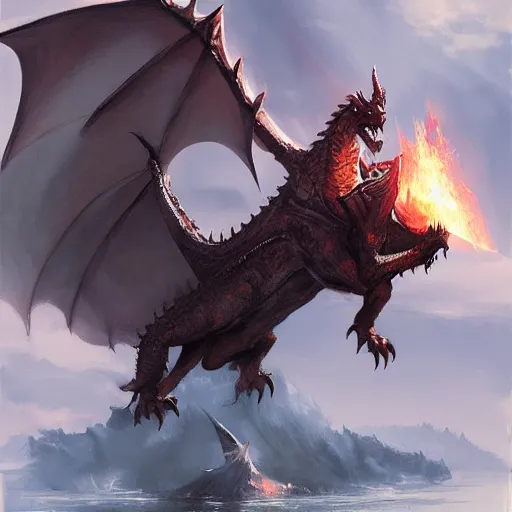 Prompt: Joe Biden riding a dragon, by Greg Rutkowski