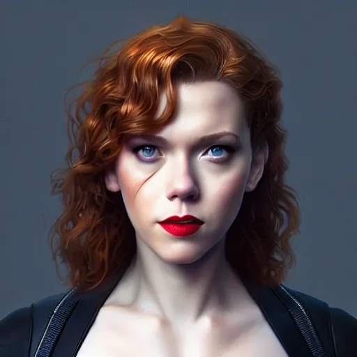 Image similar to Tom Hanks as black widow, au naturel, hyper detailed, digital art, trending in artstation, cinematic lighting, studio quality, smooth render, unreal engine 5 rendered, octane rendered, art style by klimt and nixeu and ian sprigger and wlop and krenz cushart