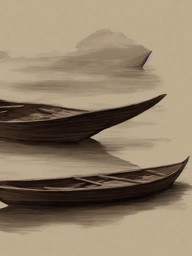 Image similar to rowboat by Disney Concept Artists, blunt borders, rule of thirds