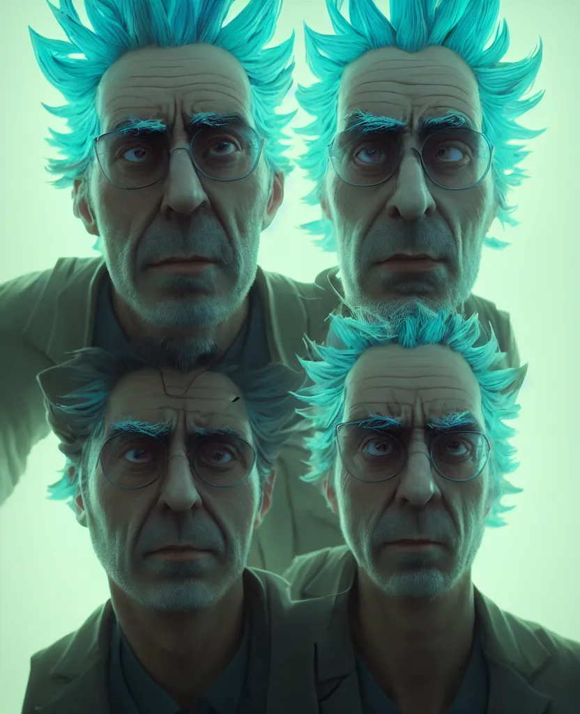 Prompt: Rick Sanchez centered portrait. bioluminiscent. intricate artwork by Tooth Wu and wlop and beeple. octane render, trending on artstation, greg rutkowski very coherent symmetrical artwork. cinematic, hyper realism, high detail, octane render, 8k